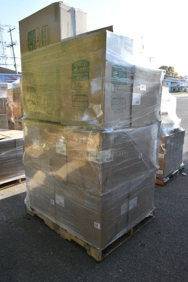 18 BRAND NEW! Boxes Including Ecopax PB48-WHT Paper Bowls, 7.9" Diameter, White, Athena, Bowl Only, . 18 Times Your Bid! WinCup 24 oz Foam Cups. 18 Times Your Bid!  - Image 1 of 11