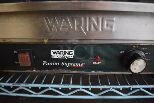 Waring WPG250 Stainless Steel Commercial Countertop Panini Press. 120 Volts, 1 Phase. 19x17x10. Tested and Working! - Image 5 of 6