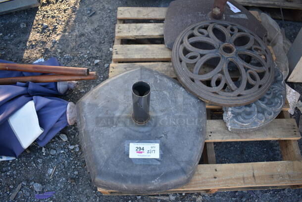 PALLET LOT OF 3 Various Patio Umbrella Stands. - Image 3 of 3