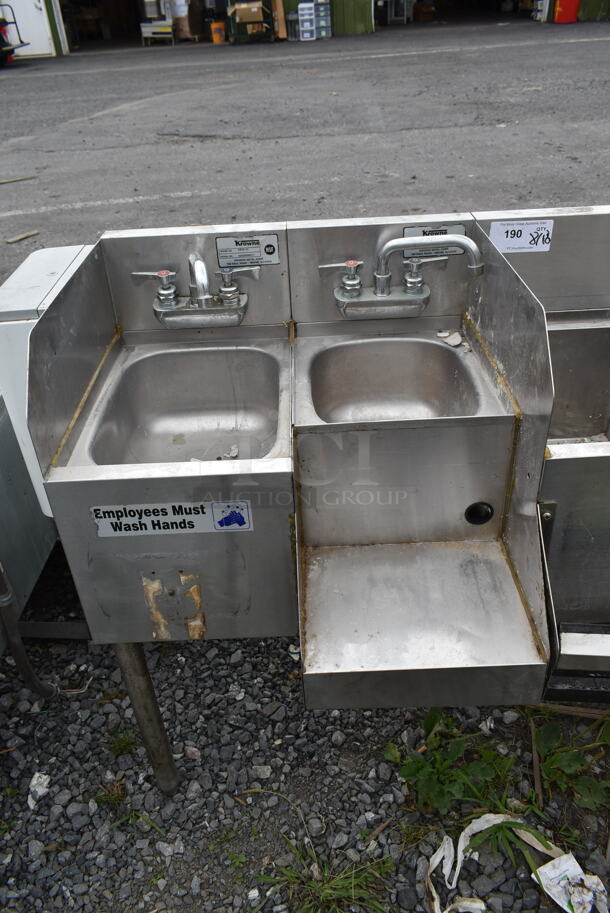 Krowne Stainless Steel Commercial 2 Bay Ice Bin w/ 2 Sink Bays and Speedwell. - Image 3 of 11