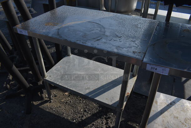 Stainless Steel Table w/ Metal Under Shelf. 36x24x35 - Image 2 of 3