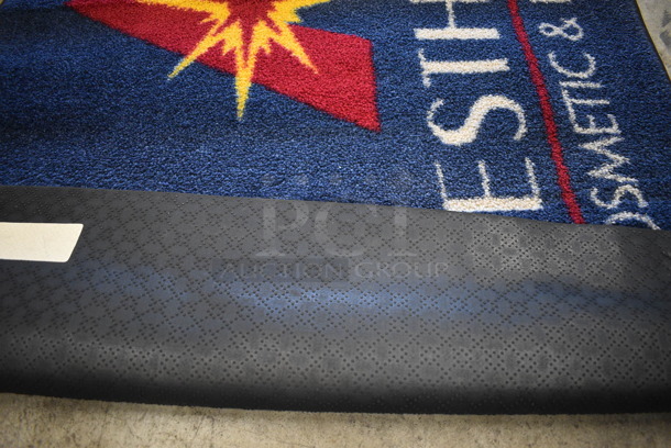 Blue Floor Rug w/ Aesthetica Logo. 57x33.5 - Image 5 of 5