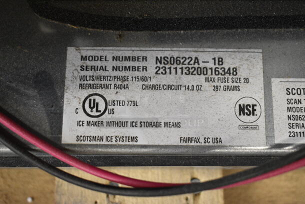 BRAND NEW SCRATCH AND DENT! 2023 Scotsman NS0622A-1B Prodigy Plus Series 22" Stainless Steel Commercial Nugget Ice Machine. 643 lb. 115 Volts, 1 Phase.  - Image 6 of 6