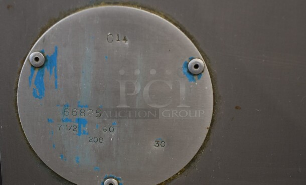 Biro Stainless Steel Commercial Floor Style Meat Mixer Grinder w/ Extra Parts on Commercial Casters. Appears to Be Model AFMG-48II. 220/250 Volts, 3 Phase. - Image 7 of 11