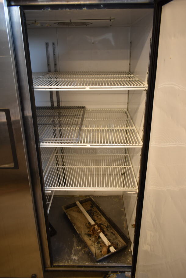 2014 True TG2R-2S ENERGY STAR Stainless Steel Commercial 2 Door Reach In Cooler w/ Poly Coated Racks on Commercial Casters. 115 Volts, 1 Phase. Tested and Working! - Image 8 of 8