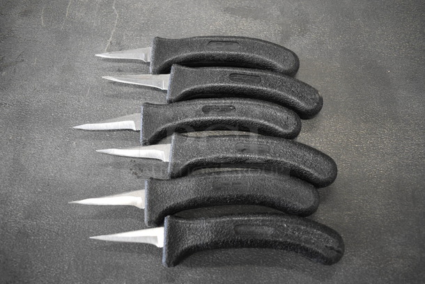 6 Sharpened Stainless Steel Poultry Knives. Includes 7.5