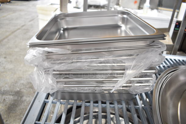 14 BRAND NEW! Stainless Steel Items; 1/2 Size Drop In Bins, Oval Trays, Dome Cover. 14 Times Your Bid! - Image 6 of 8