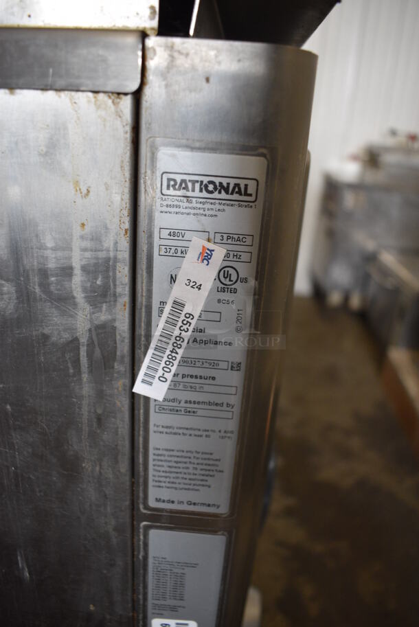 2 2019 Rational Stainless Steel Commercial Combitherm Self Cooking Center Convection Ovens on Commercial Casters. Top Model: SCC WE 62. Bottom Model: SCC WE 102. 480 Volts, 3 Phase. 42x40x72. 2 Times Your Bid! - Image 6 of 8