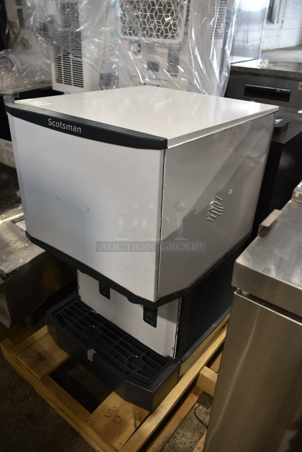 BRAND NEW SCRATCH AND DENT! 2023 Scotsman HID525A-1 Meridian Stainless Steel Commercial Countertop Ice Machine and Ice / Water Dispenser. 25 lb. Bin Storage. 115 Volts, 1 Phase. - Image 3 of 5