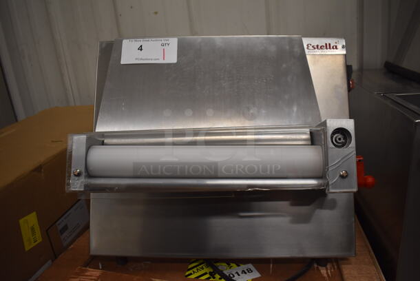 BRAND NEW SCRATCH AND DENT! Estella 348EDS12S 12" Metal Commercial Countertop One Stage Dough Sheeter. 120 Volts, 1 Phase. 19x20x15. Tested and Working! - Image 6 of 7