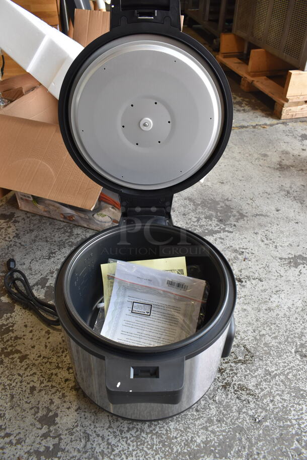 BRAND NEW SCRATCH AND DENT! Winco RC-S300 Stainless Steel Commercial Countertop Advanced Electric Rice Cooker Warmer. - Image 8 of 11