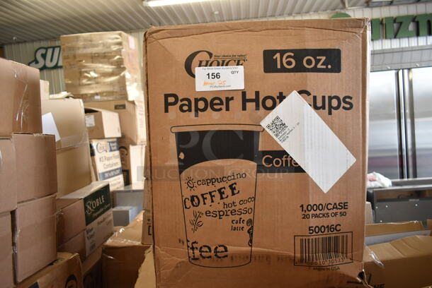 PALLET LOT of 25 BRAND NEW Boxes Including 50016C Choice 16 oz. Coffee Print Poly Paper Hot Cup - 1000/Case, 824339 Flashback Whiskey Glasses, 15970 Libbey Rocks Glasses, 50HT1 Foam Hinged Lid Containers, Choice 32 ox Clear Plastic Salad Bowl, 512XKD968CL Choice Deli Tag Pan / Bowl Sign Holder Clip - 25/Pack, 407POA16 Choice 15" Aluminum Pail Opener,347TCL5 Choice 5 oz. Clear Disposable Plastic Tumbler - 500/Case. 25 Times Your Bid! - Image 3 of 8
