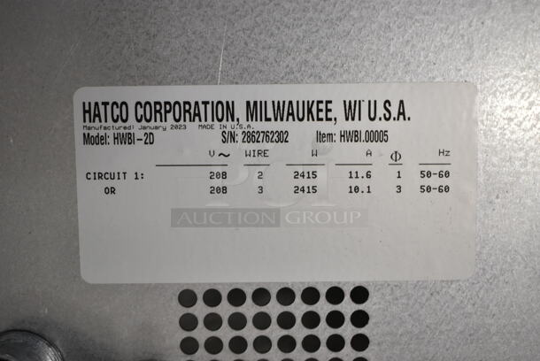 BRAND NEW! Hatco HWBI-2D Stainless Steel Commercial Two Compartment Modular / Ganged Drop In Hot Food Well with 3/4" NPT Drain. 208 Volts, 1/3 Phase. - Image 10 of 10