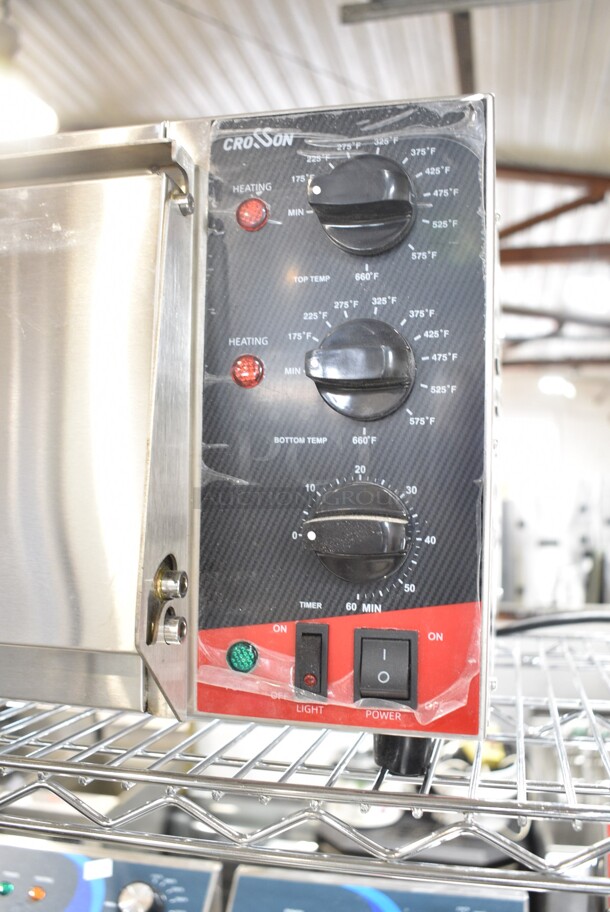 2023 Crosson CPO-160 Stainless Steel Commercial Countertop Electric Powered Pizza Oven w/ Broken Cooking Stone. 120 Volts, 1 Phase. Tested and Working! - Image 3 of 5