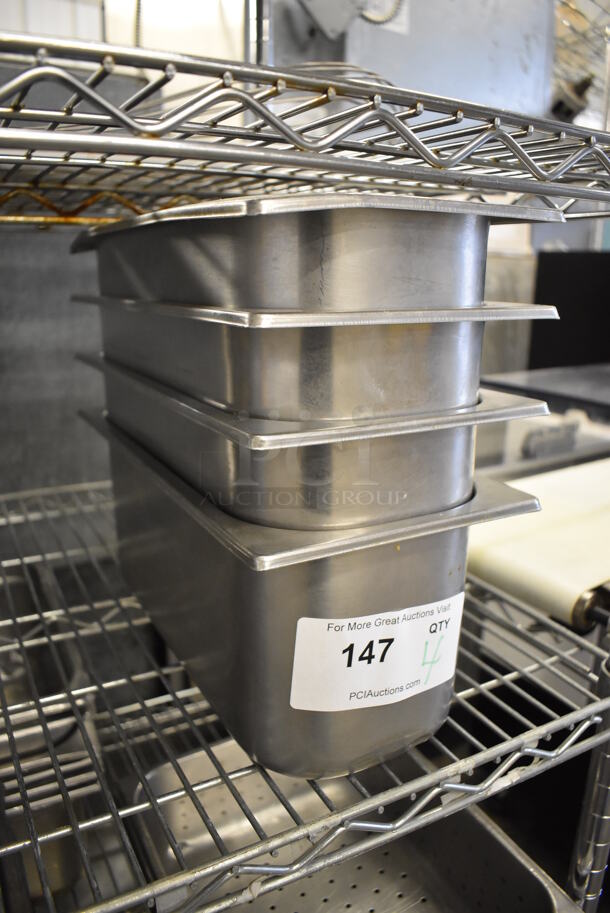 4 Stainless Steel Drop In Bins. 6.5x14x6. 4 Times Your Bid! - Image 2 of 4