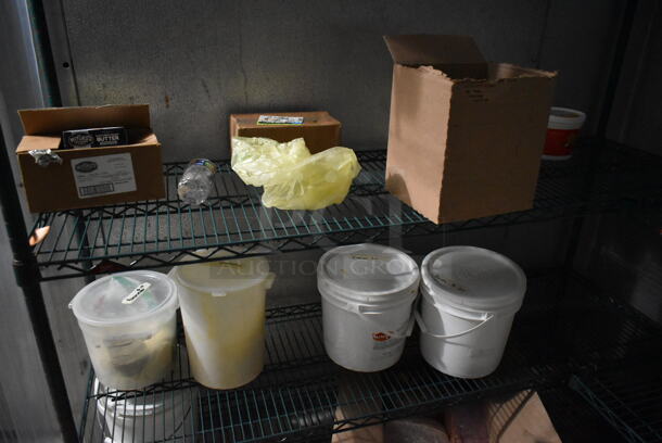 ALL ONE MONEY! Lot of Green Wire Shelving Units. Does Not Include Contents. BUYER MUST REMOVE: BUYER MUST DISMANTLE. PCI CANNOT DISMANTLE FOR SHIPPING. PLEASE CONSIDER FREIGHT CHARGES. (kitchen) - Image 3 of 9