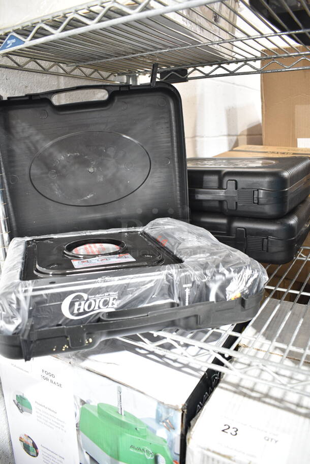 3 BRAND NEW SCRATCH AND DENT! Choice 472E10SL Countertop Butane Powered Countertop Single Burner Range in Poly Case. 3 Times Your Bid! - Image 2 of 5