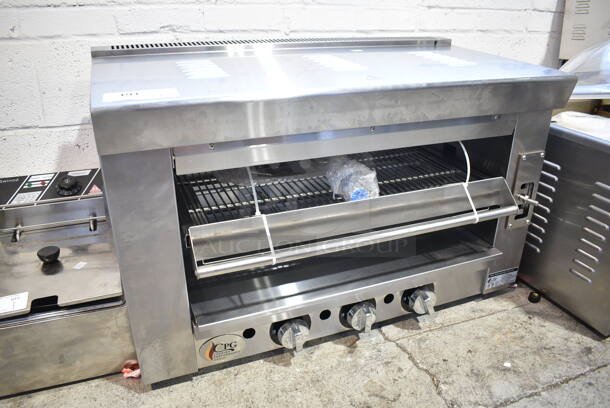 BRAND NEW IN CRATE! Cooking Performance Group CPG 351S36SBL Stainless Steel 34" Liquid Propane Infrared Salamander Broiler. 36,000 BTU - Image 3 of 6