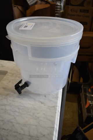 2 Carlisle 3 Gallon Clear Poly Beverage Dispensers. 2 Times Your Bid!