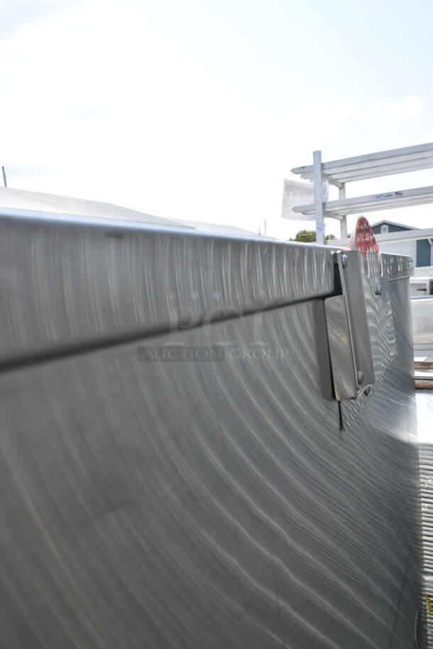 Stainless Steel 2 Door Portable Cabinet on Commercial Casters w/ Contents Including Stainless Steel Drop In Bins and Bowls.  - Image 2 of 12