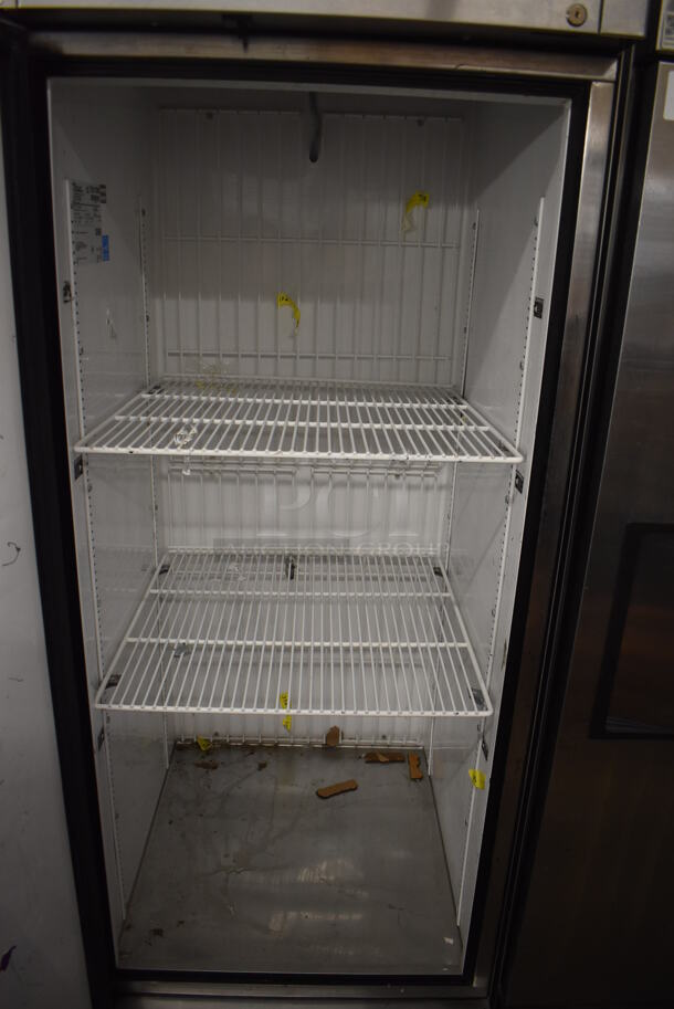 2013 True T-23F ENERGY STAR Stainless Steel Commercial Single Door Reach In Freezer w/ Poly Coated Racks on Commercial Casters. 115 Volts, 1 Phase. 27x30x83.5. Tested and Working! - Image 6 of 6
