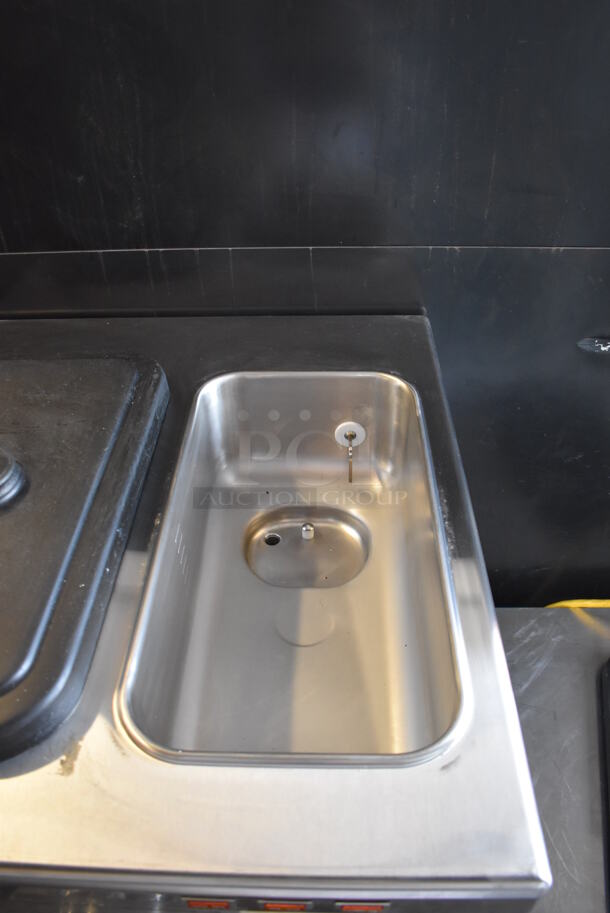 2013 Taylor 342D-27 Stainless Steel Commercial Floor Style Air Cooled 2 Flavor Frozen Beverage Machine w/ Drink Mixer Attachment on Commercial Casters. 208-230 Volts, 1 Phase. - Image 4 of 8