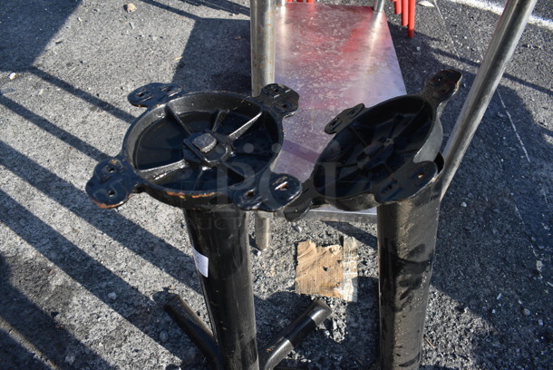 2 Black Metal Dining Height Table Bases. 22x22x28. 2 Times Your Bid! - Image 3 of 3