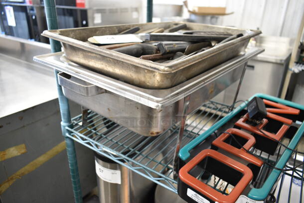 ALL ONE MONEY! Lot of Chafing Dish w/ Approximately 25 Knives.  - Image 3 of 3