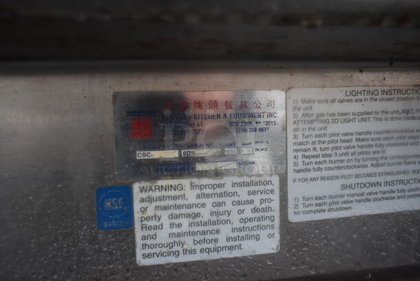 Century Kitchen CSC Stainless Steel Commercial Gas Powered Steam Table w/ Metal Under Shelf.  - Image 4 of 4