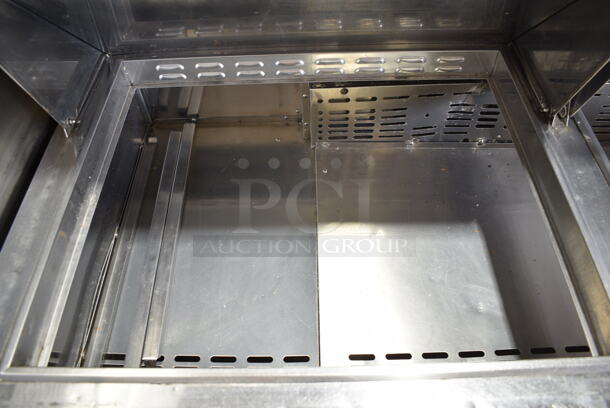 Turbo Air TST-60SD-24 Stainless Steel Commercial Sandwich Salad Prep Table Bain Marie Mega Top on Commercial Casters. 115 Volts, 1 Phase. Tested and Powers On But Does Not Get Cold - Image 4 of 7