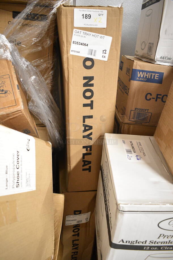 2 Boxes of 12 BRAND NEW SCRATCH AND DENT! Oatey 34064 83534064 26" Plastic Water Heater Pan with 1" - 1 1/2" PVC Adapter. 2 Times Your Bid!  - Image 2 of 4