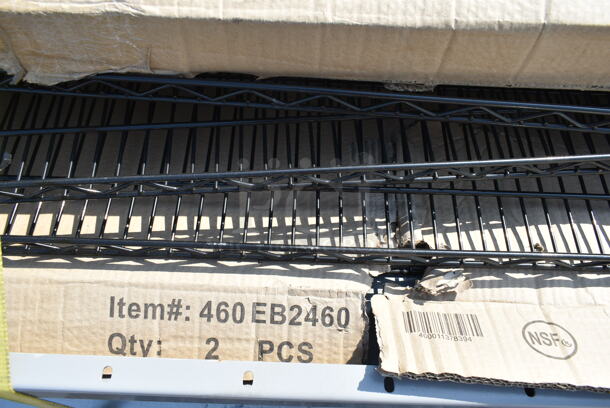 6 BRAND NEW SCRATCH AND DENT! Items Including Regency 600CMPR72S Stainless Steel Ceiling-Mounted Pot Rack with 18 Double Prong Hooks - 72", Regency 460EB2460 24" x 60" NSF Black Epoxy Wire Shelf, Choice Heavy Duty Aluminum Foil. 6 Times Your Bid! - Image 4 of 6