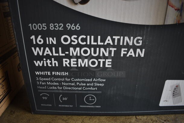 BRAND NEW SCRATCH AND DENT! Hampton Bay 16" Oscillating Wall Mount Fan - Image 2 of 5