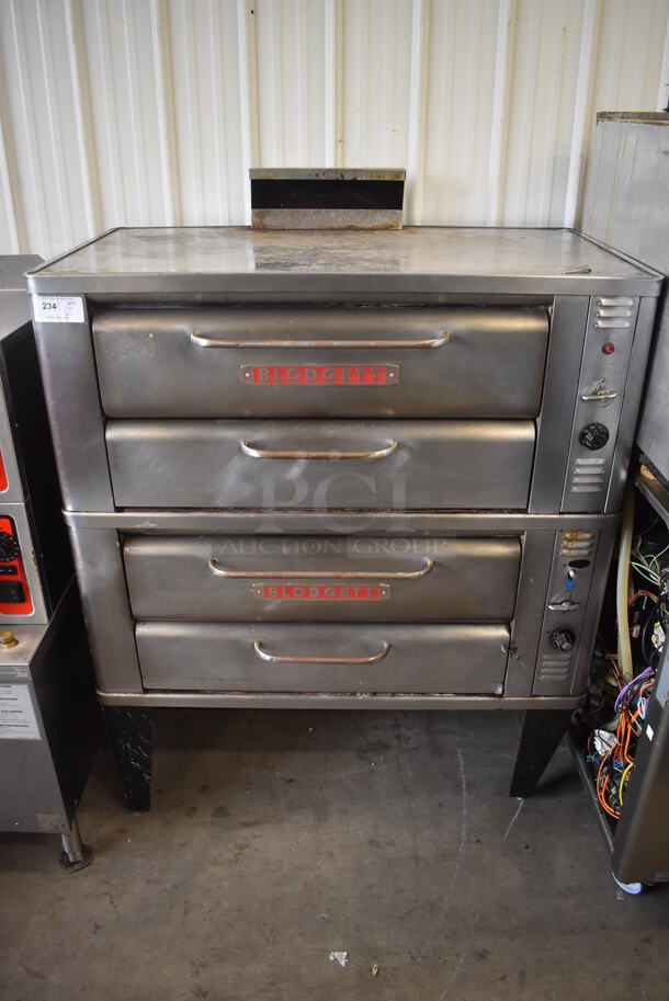 2 Blodgett Model 911-P-S Stainless Steel Commercial Single Deck Natural Gas Powered Pizza Ovens on Metal Legs. 51x29x67. 2 Times Your Bid! - Image 1 of 11