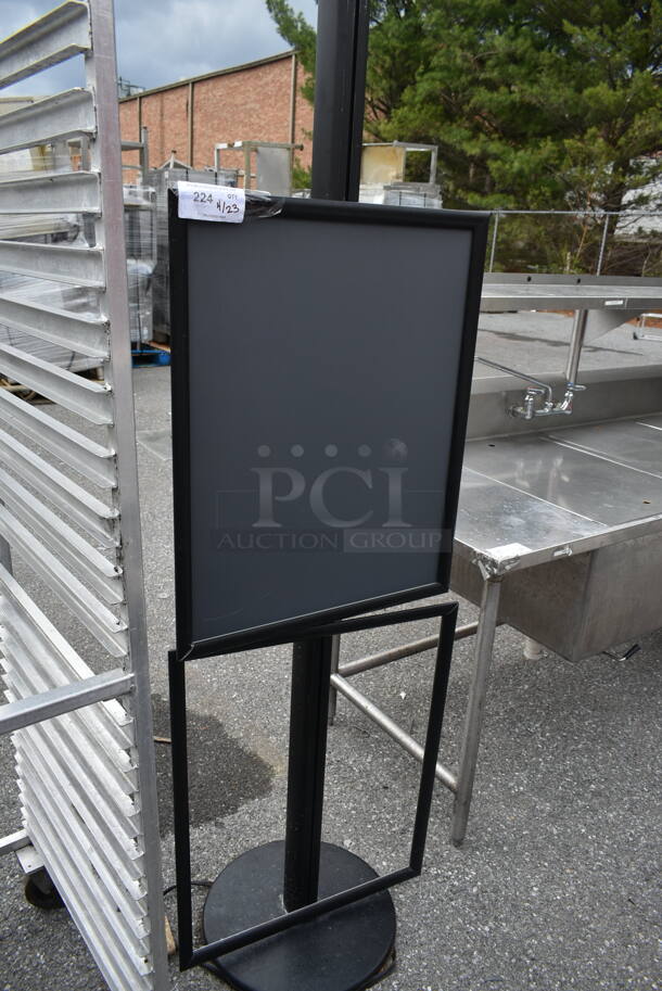 Black Floor Style Sign Stand. 