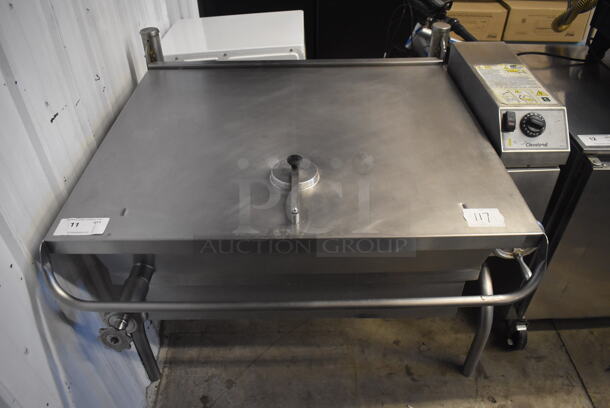 Cleveland Stainless Steel Commercial Floor Style Electric Powered Braising Pan. 208-240 Volts, 3 Phase. 47x42x39