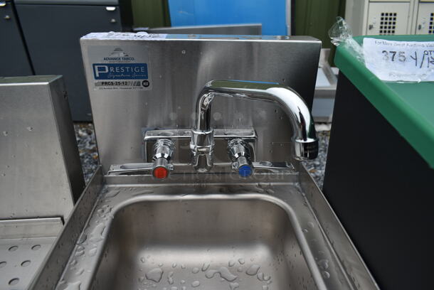 BRAND NEW SCRATCH AND DENT! Advance Tabco 109PRCS2512 Prestige Series PRCS-25-12 Underbar Hand Sink with Glass Rinser - 25" x 12" - Image 6 of 7