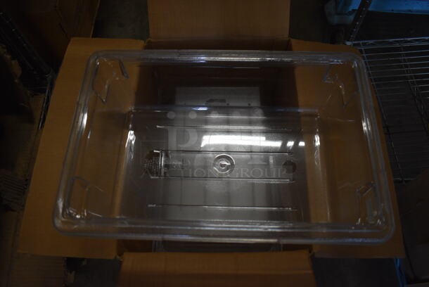 ALL ONE MONEY! Lot of 5 BRAND NEW IN BOX! Cambro Clear Poly Bins! 12x18x6 - Image 3 of 4