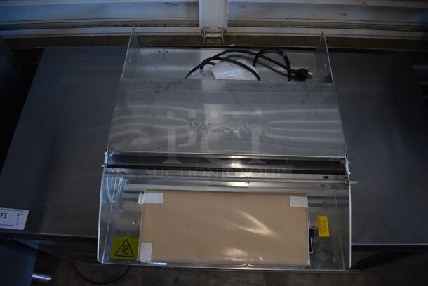 BRAND NEW IN BOX! Vacpak-it Stainless Steel Commercial Countertop Wrapping Machine. 24x27x5