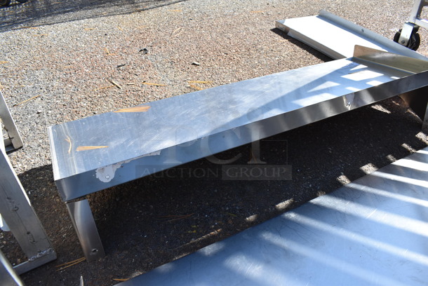 Stainless Steel Wall Mount Shelf w/ Brackets. 43x14.5x8 - Image 5 of 5