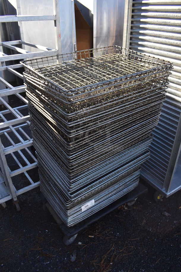 70 Metal Wire Baskets on Dolly. 18x26x2. 70 Times Your Bid! - Image 3 of 5