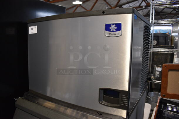 2017 Manitowoc IY0505W-161 Stainless Steel Commercial Ice Head on Commercial Bin. Comes w/ 3 Blue Poly Ice Buckets. 115 Volts, 1 Phase.  - Image 2 of 7