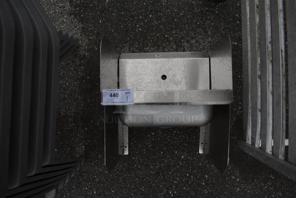 Stainless Steel Commercial Single Bay Wall Mount Sink w/ Side Splash Guards. 17x15x20 - Image 2 of 4