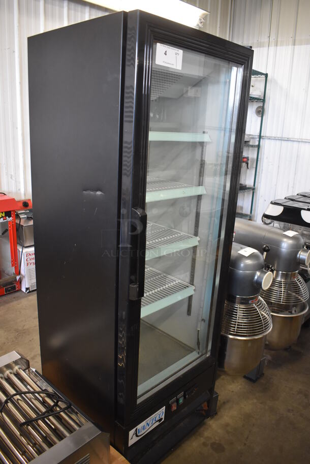 Avantco 178GDC10HCB Metal Commercial Single Door Reach In Cooler Merchandiser w/ Poly Coated Racks. 115 Volts, 1 Phase. 22x23x64. Tested and Working! - Image 3 of 8