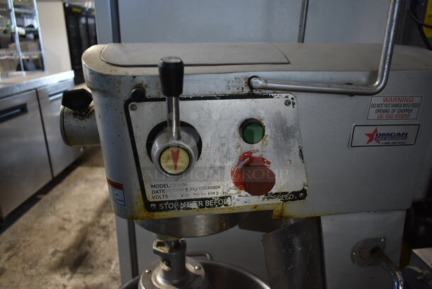 2013 Omcan SP300A Metal Commercial Countertop 30 Quart Planetary Dough Mixer w/ Stainless Steel Mixing Bowl, Bowl Guard, Dough Hook and Whisk Attachments. 110 Volts, 1 Phase. Tested and Working! - Image 7 of 10