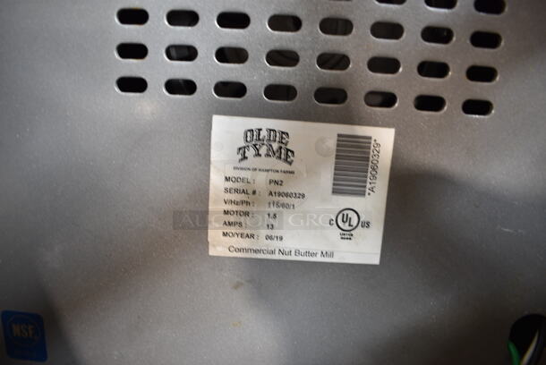 Olde Tyme PN2 Stainless Steel Commercial Countertop Nut Grinder Base. 115 Volts, 1 Phase. Tested and Does Not Power On - Image 5 of 5