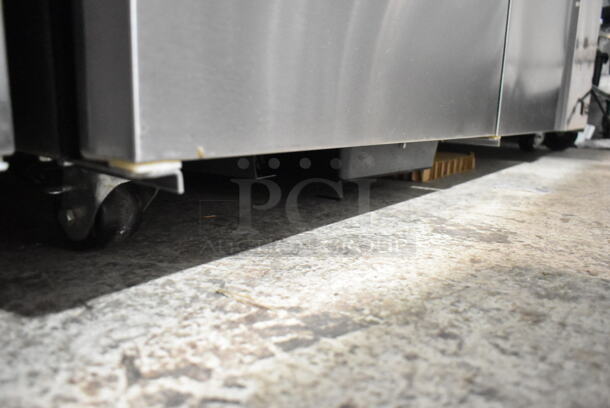 2014 True TSSU-72-18 Stainless Steel Commercial Sandwich Salad Prep Table Bain Marie Mega Top on Commercial Casters. 115 Volts, 1 Phase.  Tested and Powers On But Does Not Get Cold - Image 6 of 7