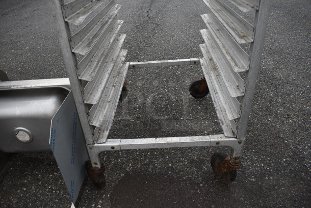 Metal Commercial Pan Transport Rack on Commercial Casters. 21x27x68 - Image 3 of 4