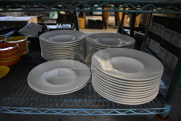 ALL ONE MONEY! Metro Lot of 5 Tiers of Various Items Including Poly Bin, Cutting Boards, Mugs, Plates and Saucers. Does Not Include Metro Shelving Unit - Image 2 of 11