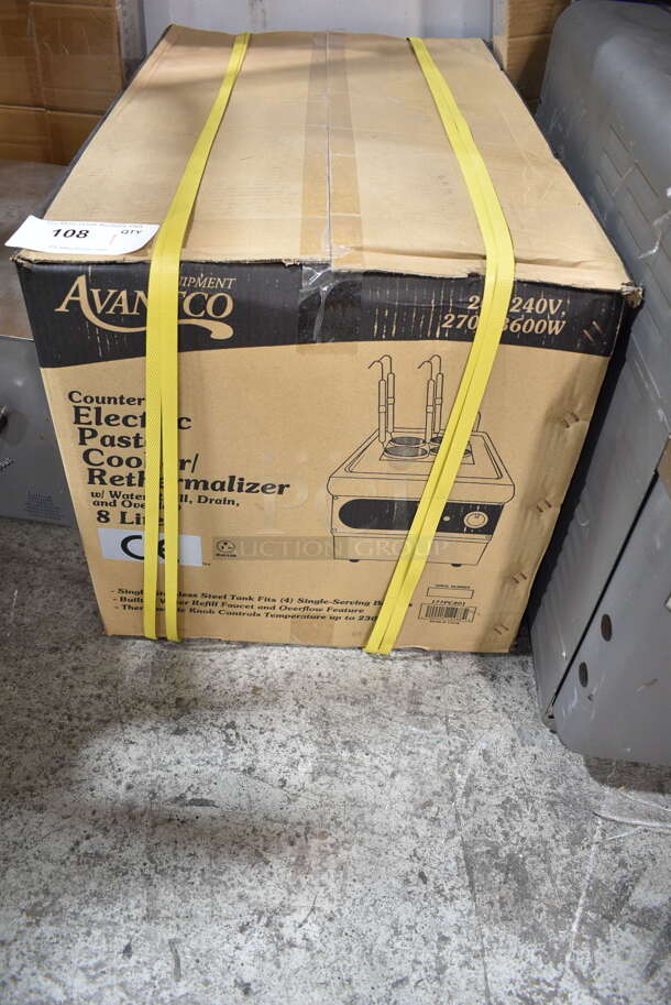 BRAND NEW IN BOX! Avantco 177PC201 Stainless Steel Commercial Countertop Electric Powered Pasta Cooker. 208/240 Volts, 1 Phase. - Image 2 of 3